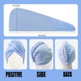 thumbnail image 2 of Toalla de microfibra para el cabello, 3 paquetes de turbantes para el cabello mojado, toallas para secar el cabello para mujeres con cabello rizado, antiencrespamiento, azul/rosa/gris, 26 "10" Xemadio WMXL-97-2, 2 of 6