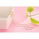 thumbnail image 2 of 925 Sterling Silver Wave Curved Cuff Earrings Wrap Tassel Earrings for Women Teen Girls Dangle Earrings Thread Chain C-Gold -, 2 of 5