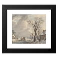 thumbnail image 2 of Arend van Glashorst jr. 14x12 Black Modern Framed Museum Art Print Titled - Winter Landscape with Ice Entertainment (1832), 2 of 5