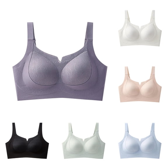 Agkizg Wireless Push Up Bra Breathable Stretchy Soft Fabric Comfortable Light Support Everyday Casual Wear Bralette (Women's or Women's Plus)