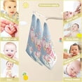 thumbnail image 3 of SKYSONIC Snowman Santa Deer Baby Muslin Washcloths Face Towel, 3 PCS Cute Christmas Animal Burp Cloths Cotton Wipes Infant Wash Cloth for Newborn Boys Girls 12"x12", 3 of 7
