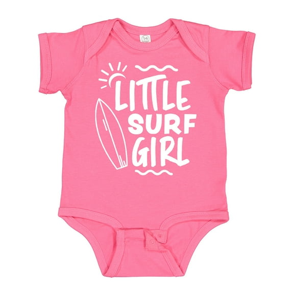 Inktastic Little Surf Girl with Surfboard Girls Baby Bodysuit
