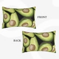 thumbnail image 4 of YFYANG Super Soft Rectangular Plush Cushion Cover (Without Pillow Insert), Green Watercolor Avocado Comfort and Non-Pilling Hidden Zip Bedroom Sofa Pillowcases, 20"x30", 4 of 9