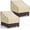 2 Pack - Brown & Khaki, variant on Patio Chair Covers Waterproof, Outdoor Furniture Covers for Rocking & Adirondack Chairs, Fits up to 32"W x 37"D x 36"H, Moisture-proof & UV-protection, Brown & Khaki, 2 Pack