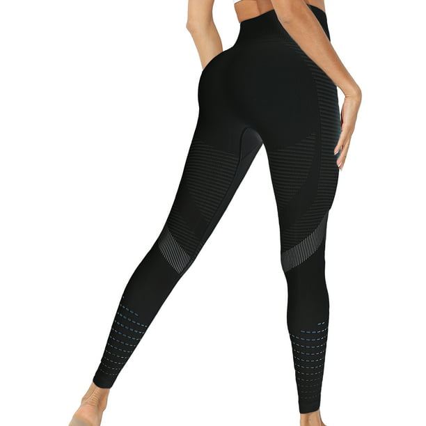 QRIC Women's High Waist Seamless Compression Leggings Gym Yoga Pants Tummy  Control Workout Leggings Running Tight - Walmart.com