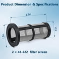 thumbnail image 6 of 2 Pack In-Line Filter Screen 48-222 Replacement for Zodiac Polaris 180, 280, 380, 3900 Model Pool Cleaner in-Line Filter Screen 48-222, 6 of 9