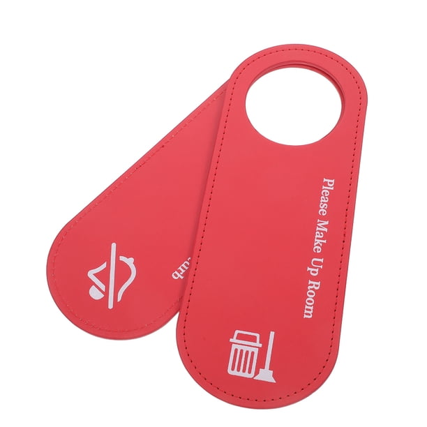 AURARMLET 2Ud Señal Para Puerta Doble En Cuero PU Rojo Para Habitaciones Y Oficinas