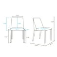thumbnail image 4 of Manhattan Comfort Paris 17.32" Leather Dining Chair in Coral Orange (Set of 8), 4 of 11