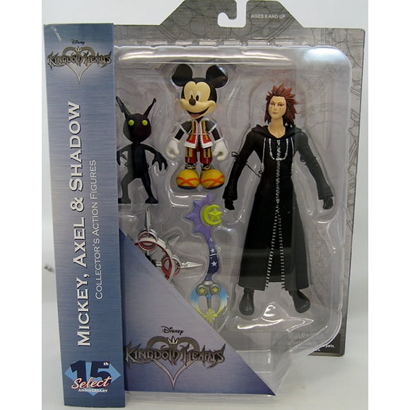 Kingdom Hearts 4 à 7 Pouces Action Figure Select Série - Souris Mickey avec Axel & Shadow