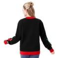 thumbnail image 5 of Joyfy Ugly Christmas Sweater Cardigan Women, LED Light Up Ugly Sweater, Adult Women Christmas Sweater with Light Bulbs, Cute Funny Glowing V Neck Cardigan Sweater (M, Black), 5 of 8