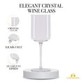 thumbnail image 2 of Elegant Crystal Straight Edge Design - Set of 4 Wine Glasses (15oz), 2 of 5