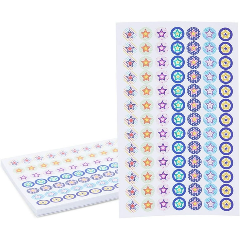 10sheets/bag Gold Star Sticker Stamping Five Pointed Star Sticker  Children's Reward Sticker Teacher Praise Label