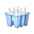 thumbnail image 2 of Balems Popsicle Silicone Molds, Blue 4 Hole Ice Pop Maker, BPA-Free Classic Molds Reusable Ice Mold, 2 of 5