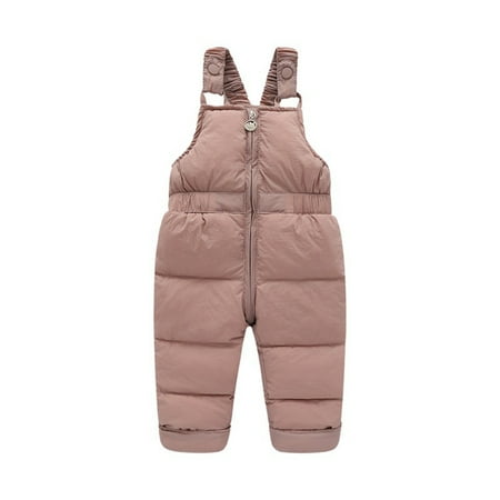 

Hzgobj Toddler Kids Boys And Girls Solid Color Cute Sleeveless Warm Zipper Overall Jumpsuits for 6Months-6Years