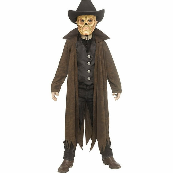 Kids Skeleton Ghoul Cowboy Costume - Large 12-14