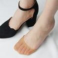 thumbnail image 4 of 3 Pairs Women's Toe Topper Socks Non Slip Toe Cover No Show Half Socks with Cushion Pad, 4 of 6