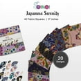 thumbnail image 5 of Soimoi 40 Pcs Cotton Fabric Squares Bundles Charm Packs for Quilting, Fat Quarter Layer Cakes, Fabric Scraps for Crafts,Precuts Quilt Squares 5 x 5 inches, DIY Fabric Bundle - Japanese Serenity, 5 of 8