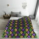 thumbnail image 5 of Balery Mardi Gras Shiny Green Purple Manta de Felpa Suave y Acogedora – Cobija de Franela Aterciopelada para Cama, Lavable y Cálida para Sofá, Mascotas, Transpirable-50"x40", 5 of 7