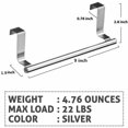 thumbnail image 2 of Cribun Towel Rail 2pc Single Lyer Bathroom Towel Holder Rack Rail Towels Bar Kitchen Bar Over Door Cupboard Hanger Clothes Belt Hand Hanging Towel Hanger 9inch, 2 of 7