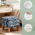 thumbnail image 7 of SCRAWLGOD Cow Print Denim Pattern Blue White Ottoman Cover Square, Folding Storage Ottoman Slipcovers, Stretch Footrest Foot Stool Covers Protector with Elastic Bottom for Pets, 7 of 7