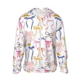 thumbnail image 1 of Balery bow ribbons Sudadera ligera de manga larga con capucha y protección solar UPF 50+ para hombre y mujer, ideal para pesca y running-Small, 1 of 7