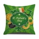 thumbnail image 1 of Yuarrent Funda de cojín St. Patrick's Day Supply Impresión digital Funda de almohada Cozy Green Pattern Cintura Cojines Funda de almohada Decoración del hogar dieciséis SXYM50, 1 of 6