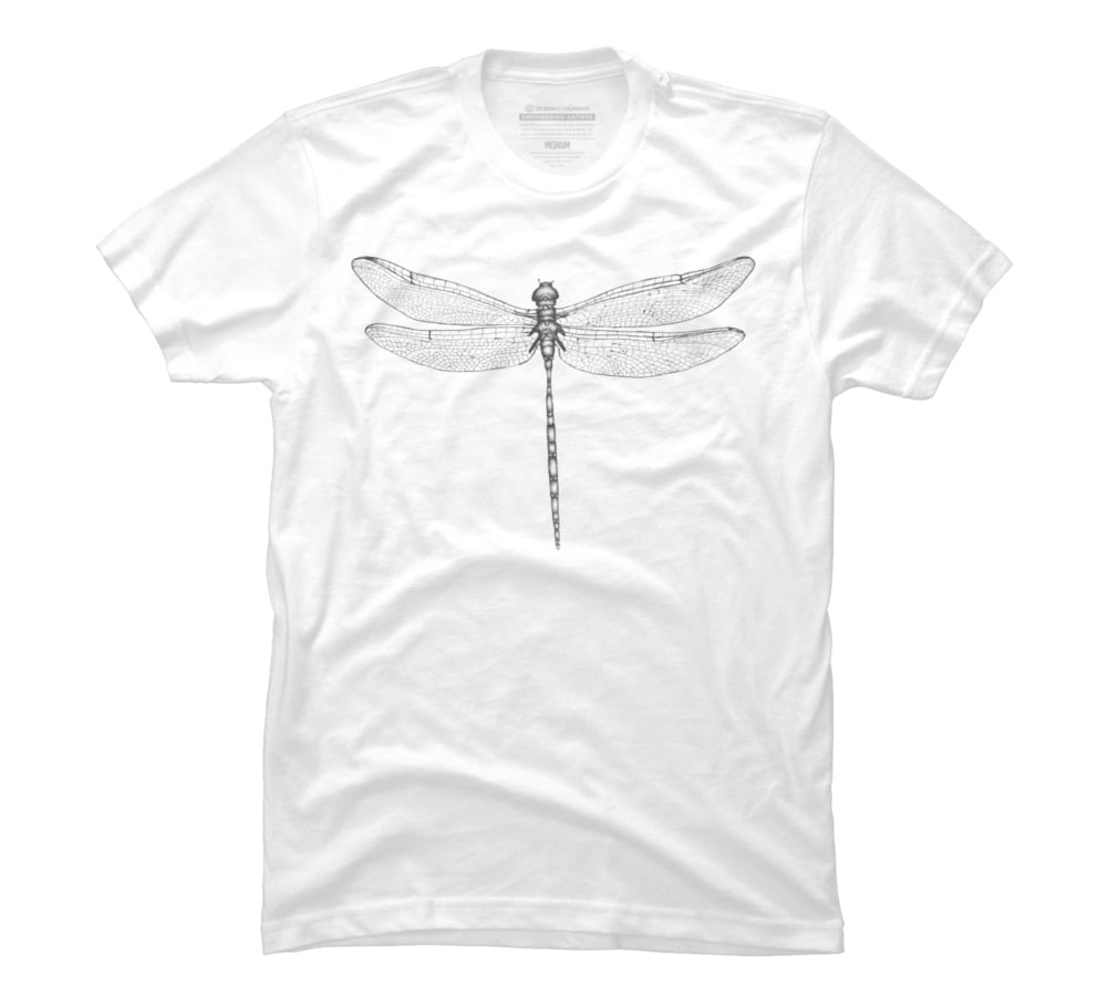 Mens Womens Retro Dragonfly Insect Animal White Cotton T-shirt Tshirts Tee