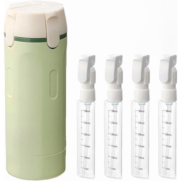 4-in-1 Travel Dispenser Bottle,4 Pack 30ML Travel Bottles for Toiletries, Leak Proof Travel Size Containers
