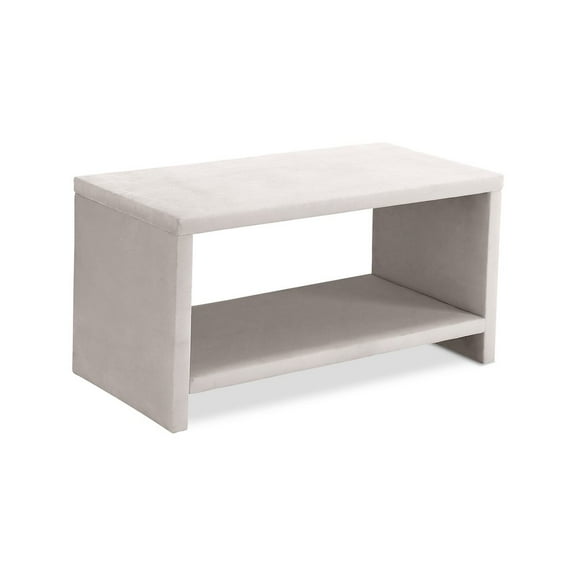 Meridian Furniture Cleo Cream Velvet Night Stand