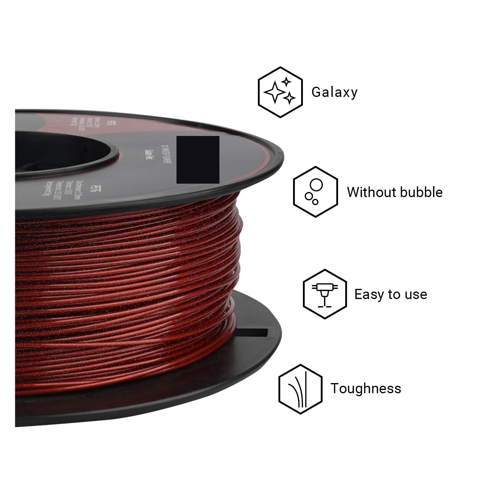 PETG Glitter 3D Filament For FDM 3D Printer Sparkly Shining Material 1KG Diameter 1.75mm ,Smooth and Stable