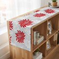 thumbnail image 6 of Red Grey Flowers Burlap Cotton Table Runner 13x120 Inches Long, Modern Abstract Blooms Floral Farmhouse Table Runners, Outdoor Dining Tablecloths Decor for Baby Shower/Party/Wedding, 6 of 8