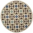 thumbnail image 4 of SAFAVIEH Veranda Branson Geometric Indoor/Outdoor Area Rug, 6'7" x 6'7" Round, Cream/Aqua, 4 of 10