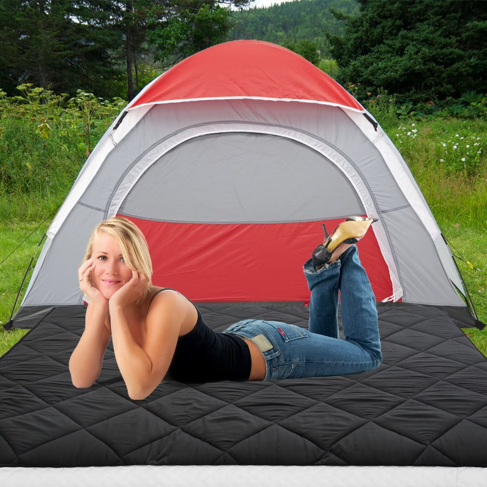 MOPHOTO Floor Mattress Futon Mattress Extra Thick Folding Sleeping Pad Camping Mattress Twin Size (80*39*4in)