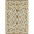 thumbnail image 3 of SAFAVIEH Chelsea Aragon Geometric Borders Wool Area Rug, Light Blue, 8' x 8' Round, 3 of 11
