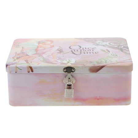 

1 Set of Storage Box Retro Style Gift Case with Padlock Keys for Organization