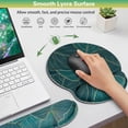 thumbnail image 3 of -in- Mouse Pad with Wrist Rest Set Wrist Support Mouse Pad+Keyboard Gel Wrist Rest+Cup Pad Ergonomic Mouse Pad Relieving Wrist Pain Base Computer Mouse Pad for Home Office Games Galaxy, 3 of 7