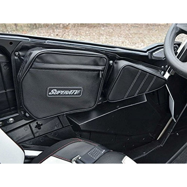 Aces Racing Door Bags For RZR 1000 Turbo S & 900 – Side By Side Storage With Removable Knee Pad (Pair, Black)