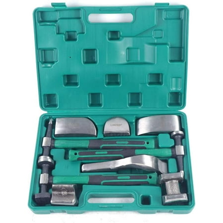 

FETCOI 9pc Auto Body Repair Kit Professional Car Panel Dent Sheet Metal Crowbar Repair Tool Hammer Beating Repair Set Steel