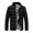 Black Gray, variant on comerut Women Cotton Jacket Stand Collar Long Sleeve Thickened Cotton Coat Zipper Closure Side Pockets Outwear Warm Coat