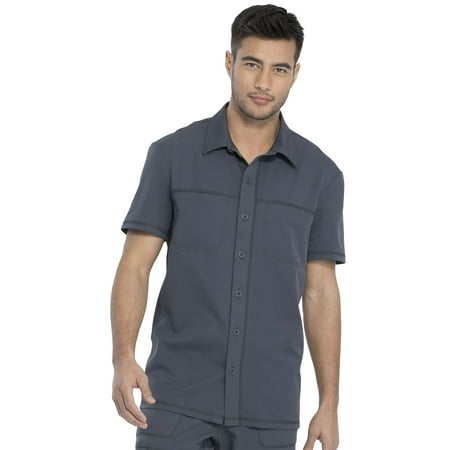 

Dickies Dynamix Scrubs Top for Men Button Front Collar Shirt DK820