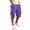 C720 Purple, variant on Yuncity Shorts For Mens Knee-Length Drawstring High Waist Elastic Solid Color Loose Fit Summer Comfortable Outdoor Daily Wear Men's Shorts Size L Blue