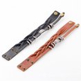 thumbnail image 5 of Ayyufe Men's Vintage Multilayer Braided Leather Bangle Cuff Bracelet Wristband, 5 of 7