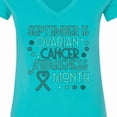 thumbnail image 4 of Inktastic September is Ovarian Cancer Awareness Month Women's V-Neck T-Shirt, 4 of 5