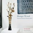 thumbnail image 4 of AeraVida 14" Floral Mango wood Vase,, 4 of 10