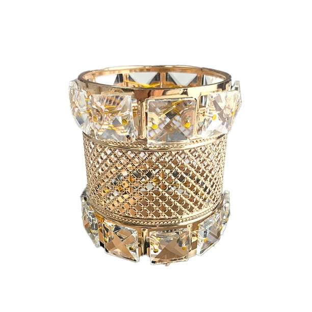 Portalápices con diamantes de imitación para escritorio, elegante organizador transparente para bolígrafos, pinceles de maquillaje, utensilios de cocina, accesorios de oficina modernos.