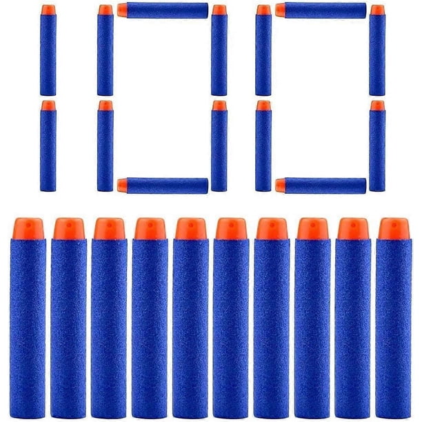 Refill Bullet Darts 100PCS Foam Premium Bullets Ammo Pack Compatible with Nerf N-strike Modulus Elite Series Blasters, Blue