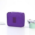 thumbnail image 2 of Hanging Toiletry Bag Cozival Portable Hanging Travel Toiletry Bag - Large Capacity Makeup & Wash Organizer, Water-Resistant Cosmetic Storage Case for Vacation & Daily Use, Travel Makeup Case, Purple, 2 of 3