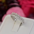 thumbnail image 2 of 1.4ct Art Deco & Full Eternity Wedding Band Stack Promise Ring Diamond Simulated 925 Sterling Silver Anniversary Ring SKU:00191, 2 of 3
