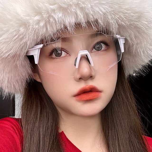 Gafas de ciclismo con montura blanca, transparentes, de gran tamaño, para exteriores, que cambian de color, para correr, resistentes al viento y a la arena, con protección ultravioleta para miopía