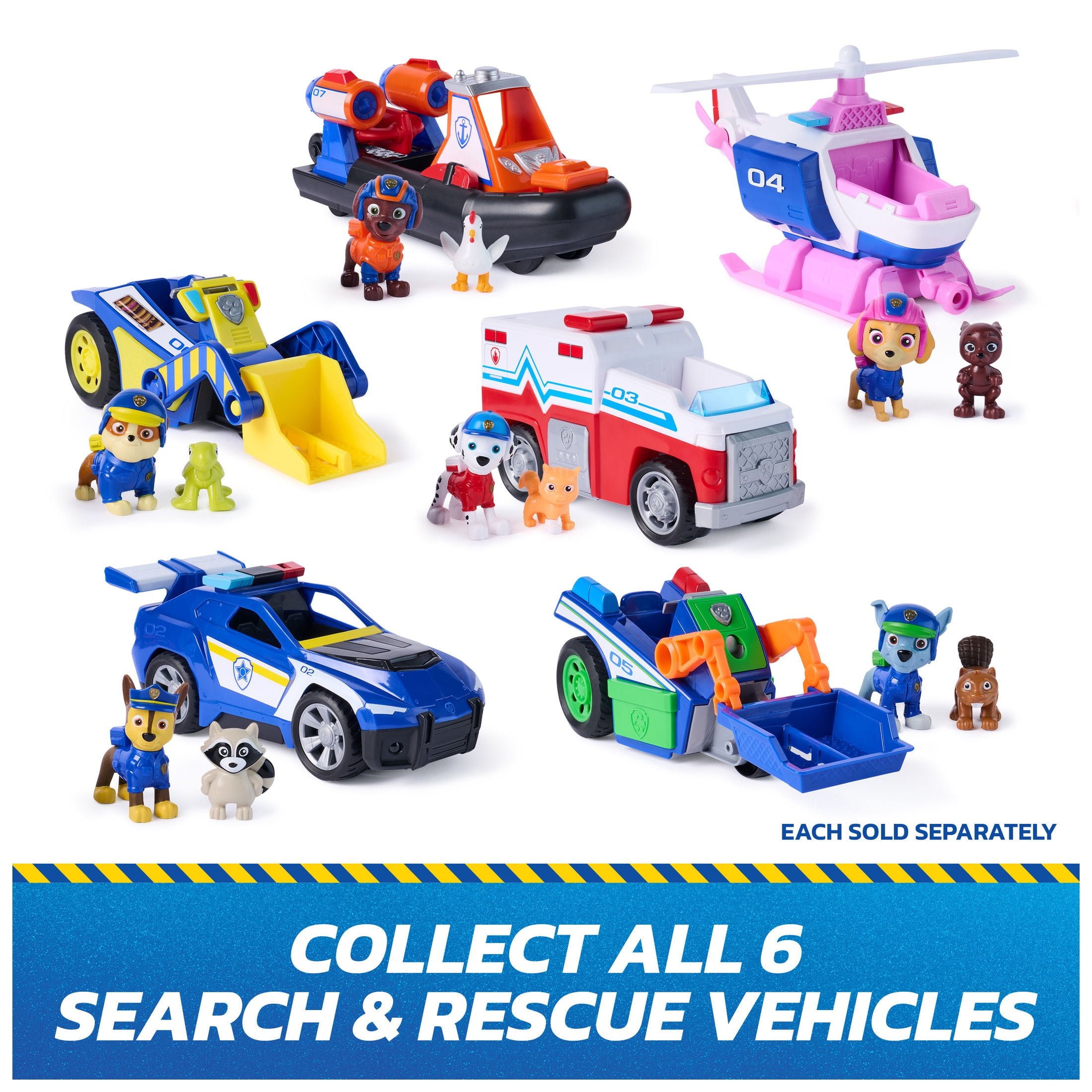 PAW Patrol: Search & Rescue, Chase Rescue Cruiser Vehicle with 2 Figures